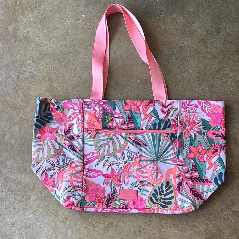 Vera Bradley Large Floral Pink Tote Bag